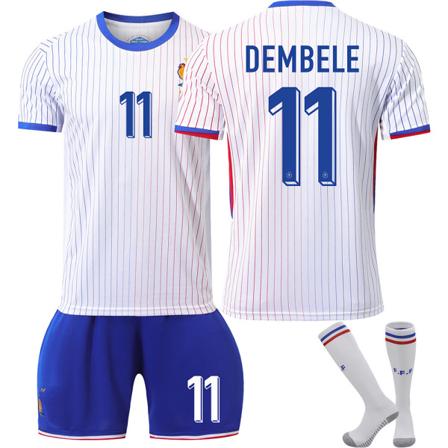 Frankrike 2024 drakt fotballdrakt UEFA Euro utgave hjem barn voksen sett nr.11 DEMBELE With socks 16