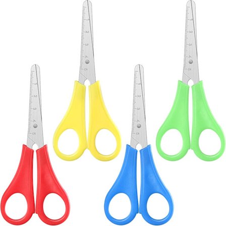 Safety Scissors for Kids Preschool Scissors Plastic Handle Hand, ZQKLA
