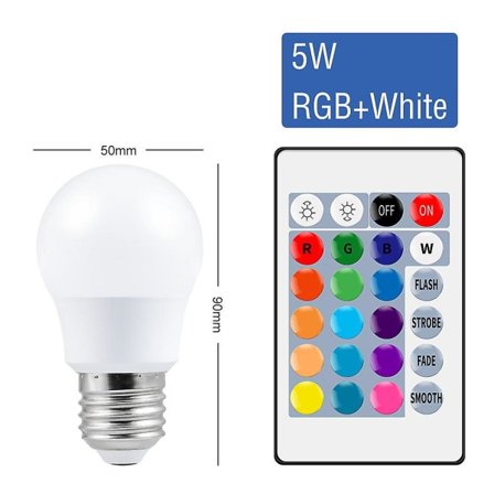 IC 240v RGBW Spot Light LED Ljuskälla Spotlight E27 Lampa LED RGB Dimbar Utbytbar Smart Ljuskälla Glödlampa 220v Färgglad Magic Bulb