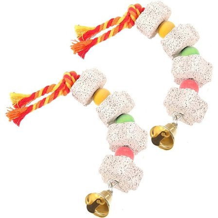 2 stk Fugletyggeleker Mineral Fuglenebb Slipestener for Papegøye Macaw