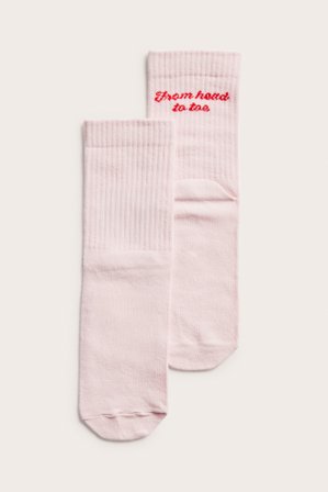 Kappahl | Ribbisukat Vaaleanpunainen 40/42 | Vaaleanpunainen