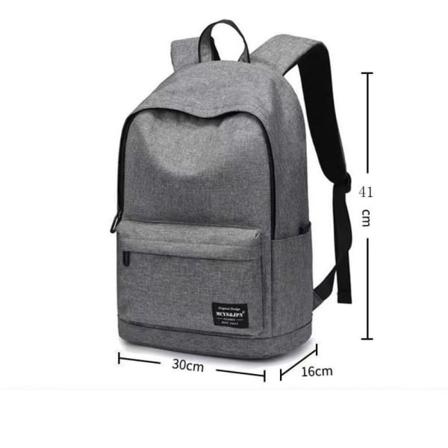 Allsidig ryggsekk Skoleelevryggsekk GRÅ grey