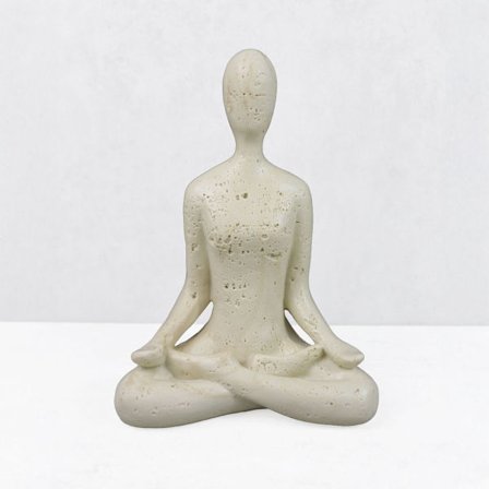 Dekorativt harpikselement, beige, 13x7,5x17,5 cm