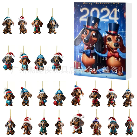 2024 Joulukalenteri Verokalenteri Joulu 24 Päivän Countdown-kalenteri Blind Box Lomakauden Lahja-D