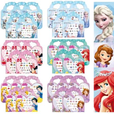 Disney Prinsessor Pyssel Makeup - Nagel Stickes 100st Multicolor Elsa - 1