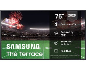 Samsung-TQ75LST7DATXXC-Samsung 75" The Terrace 4K Neo QLED Mini LED utendørs-TV-Tv-75 tommer og større