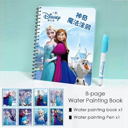 Disney Frozen Magic Water Ritbok Barn måla leksaker Återanvändbara målarböcker Sensoriska tidig utbildning Leksaker för barn