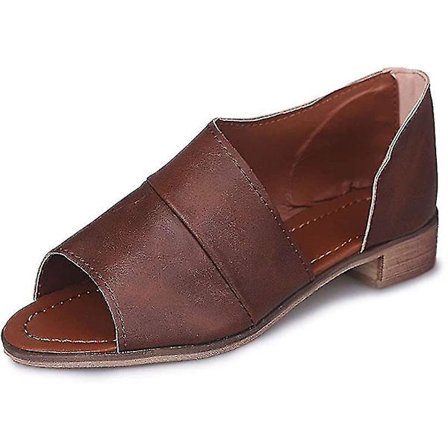 Komfortable sandaler med hule detaljer for kvinner, lav hæl