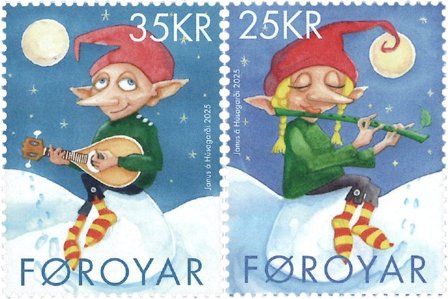 Færøerne - Julefrimærker 2025: Nissernes jul - Postfrisk sæt 2v