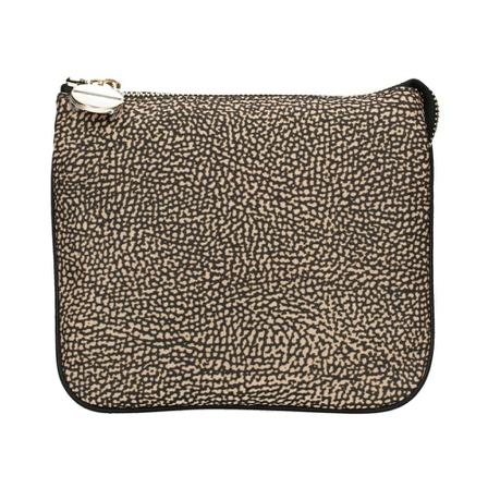 Borbonese, Shoulder Bag Beige, Dames, Maat:ONE Size,nylon
