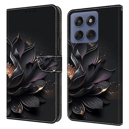 Motorola Edge 60 Fusion 5G Edge 60 5G puhelinkotelo magneettisella sulkimella 3D-kuvioinen nahkalompakko puhelinkotelo