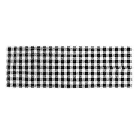 Buffalo Plaid Kapper til Kjøkken Bondegård Rutete Kapper for Vindusbehandling Dekor (Svart)