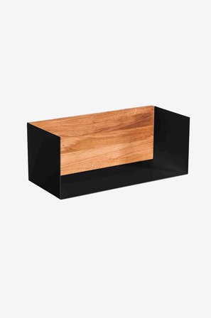 Wood Furniture - Seinähylly 50 Berg, musta - Musta - Seinähyllyköt - - Homeroom