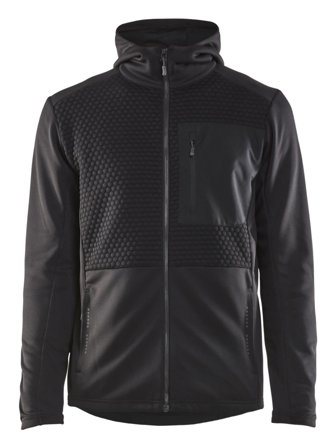 Blåkläder 354025269900L Hettegenser svart, full glidelås Str. L, Klær