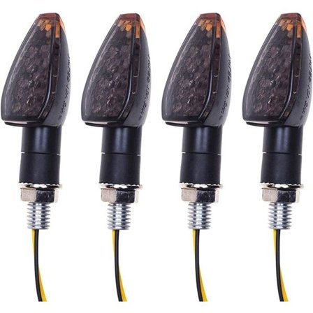 4 stk motorsykkelindikatorer 14LED blinklys 12V vanntett rullende blinklys Universal for motorsykkel scooter Quad Cruiser Off Road