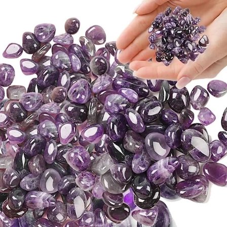 Grus, Akvariegrus, Kaktusgrus 500g (Lila), Dekorativ Grusväxt, Naturlig Akvariesten, Dekorativ P