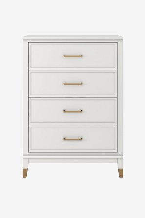 CosmoLiving by Cosmopolitan - Kommode med fire skuffer Westerleigh - Hvid - Kommoder - Fra Homeroom