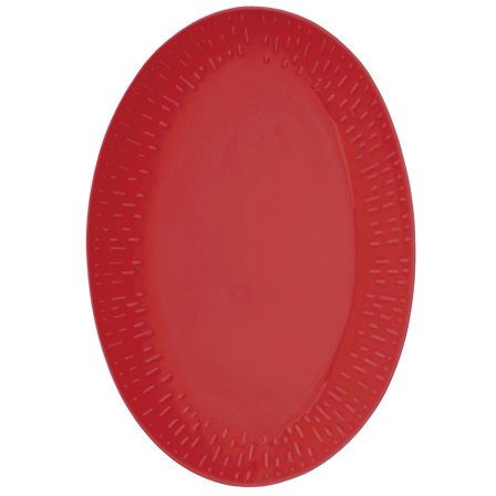 Aida Confetti ovalt fat 36 x 25,5 cm, chili