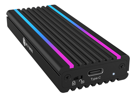 ICY BOX USB Type-C enclosure for M.2 NVMe SSD - RGB illuminated