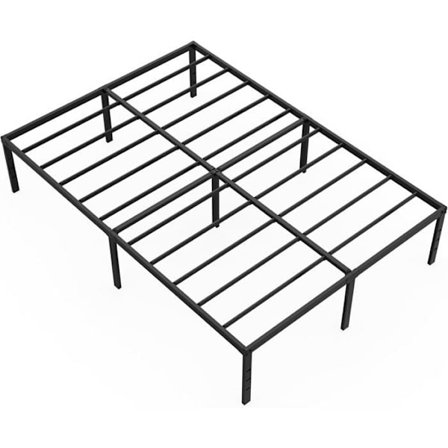 Sängram - UISEBRT - 90x200cm - Svart Metall - Modern Design - 1 plats