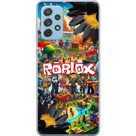 Kompatibelt Mobilskal till Samsung Samsung Galaxy A52 5G Roblox äventyrsvärld full av figurer, färgstarka spelmiljöer och actionfyllda byggvärlda