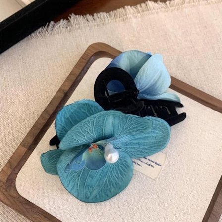 Orchid Butterfly Hårklämma Bow Blomma Hårklämmor 5 5