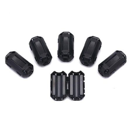 6 STK Set Clip On EMI RFI Støj Ferrit Core Filter til 7mm Kabel Suppressor