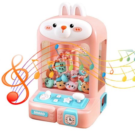 2024 NY KLOMASKIN för Barn Leksaker för Flickor Arkad Klospel Maskin med Mini Plyschleksaker Justerbara Ljud och Musik Fest Födelsedagsleksaker 