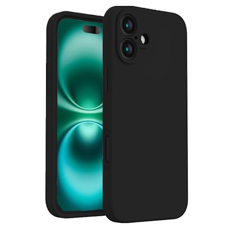 iPhone 16 Matt Svart Skal - Med Kameraskydd