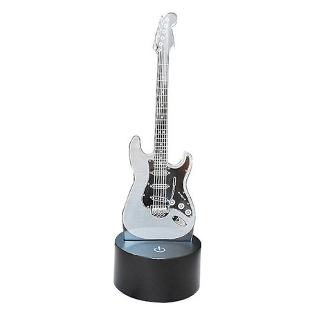 Kitaran muotoinen 3D akryyli sähköinen LED-yövalo 7 väriä vaihtava pöytälamppu