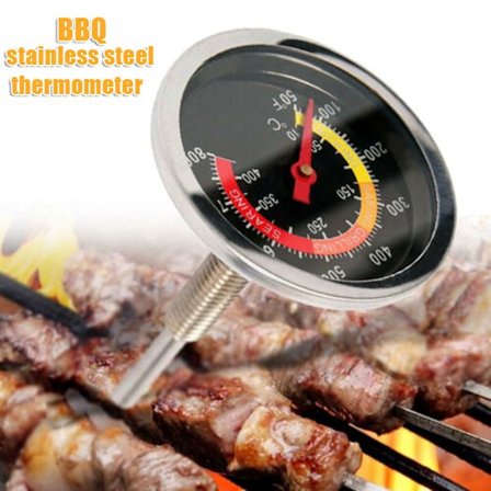 BBQ Røgeovn Grill Termometer i Rustfrit Stål Temperaturmåler 50-400C