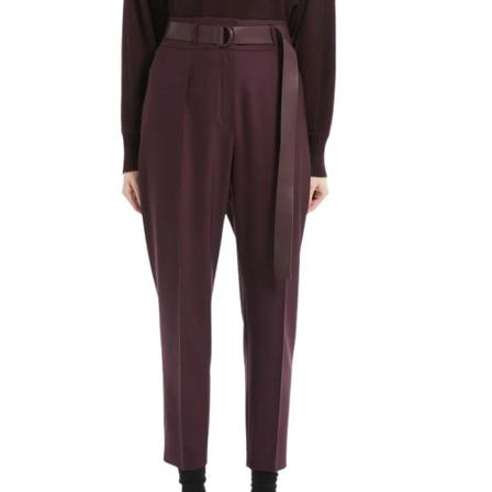 Max Mara, Wool twill trousers Fioletowy, Kobieta, Rozmiar: S