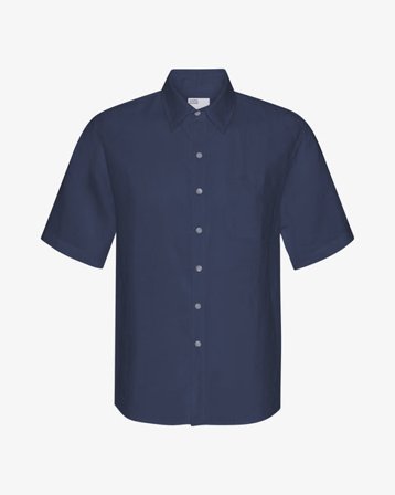 Linen SS Shirt - Marine Blue