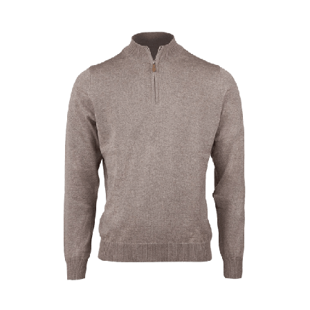 Stenströms Merino Half Zip T-shirts Herr Brun L