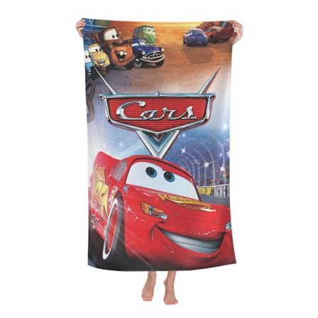v34 Lightning McQueen Strandhåndklær Hurtigtørkende Mikrofiber Myk og Absorberende Badehåndkle Utendørs Reise Overdimensjonert Strandhåndkle for 