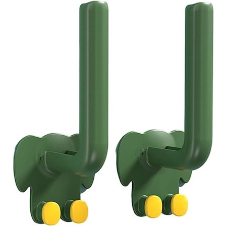 2 stk. opbevaringsknager til væg, tegneserie elefantmønster krogorganisator tung