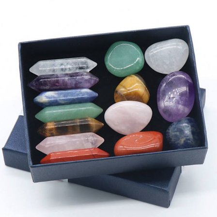 13 STK Seven Chakra Stones Set Energy Healing Stone Obelisk