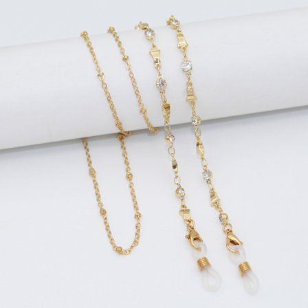 4 stk 70 cm brillekjeder snor briller kvinner perlebesatte solbriller rem elegant brilleholder kjede