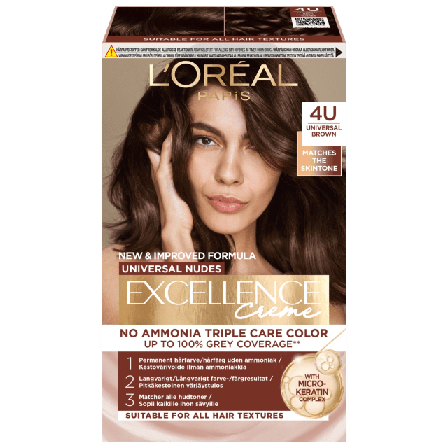 L'Oréal Paris Excellence Universal Nudes 4U Brown Hårfärg Unisex Brun 1