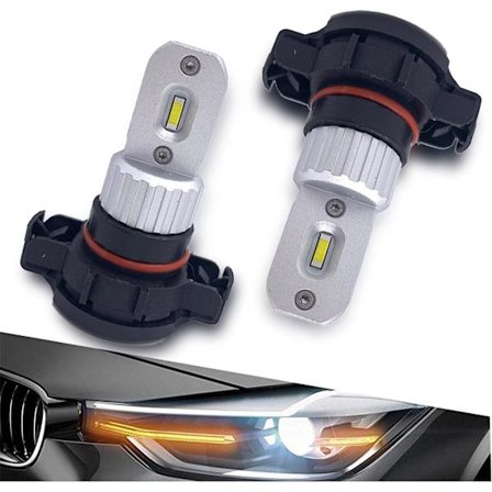 2-pakning H16 LED-tåkelyspære PS19W 5202 Høy effekt 1200lm LED H16 Dagskjørelys LED 6000k Hvit Feilfri OBD