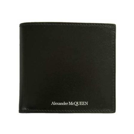 Alexander McQueen Pung Sort, Herre Punge og Kortholder, Størrelse: ONE Size