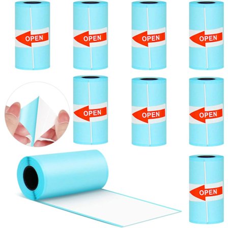 (57 x 30 mm) Självhäftande klisterpappersrulle 9 st termiskt foto