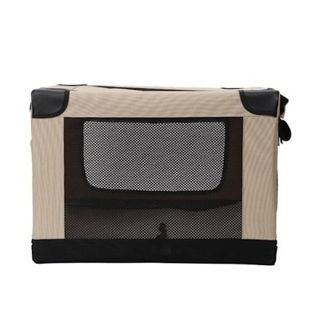 3-dørs bærbar hundebur, sammenleggbar reisebur for kjæledyr med myke sider, for små/middels hunder og katter, innendørs og utendørs