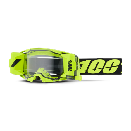 100% ARmatic Forecast Roll Off MX Goggles Clear Lens Neon Yellow