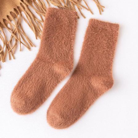 Vintervarma Fluffiga Sängstrumpor För Kvinnor, Mjuk Elastisk Coral Velvet
