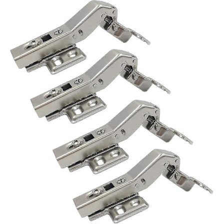 45 Graders Hjørnehengsel 35mm Med Demping For Flere Siders Dør Myk Lukking Hengsler For Vinklede Folding Skap Dører Møbler Kjøkken Sett Med 4