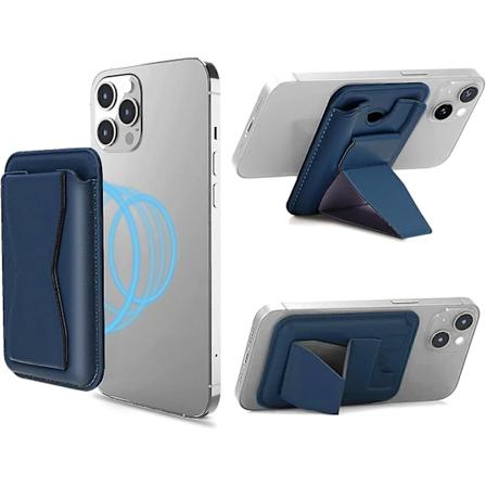 MagSafe-kortholder, skinntelefonlommebok med magnetisk stativ fingergrep for iPhone 15/14/13/12-serien