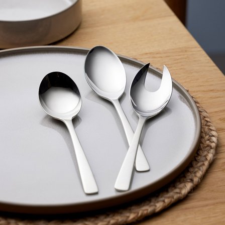 Gense Steel Line serveringsskje, blank stål' - 'Blankt stål