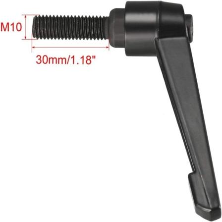 4 stk Håndtak Justerbar Klemmespak Gjenge Trykknapp M10X30mm4 Pcs