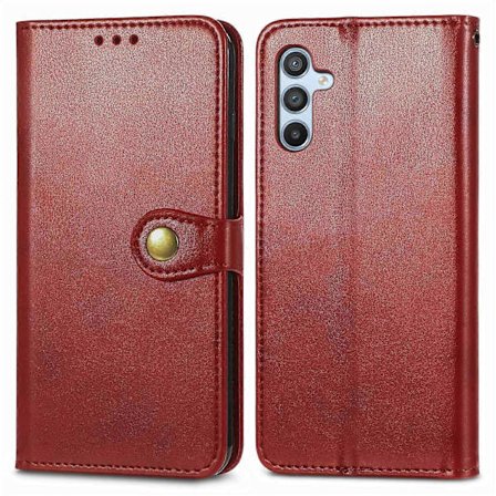 Samsung Galaxy A56 5G Kotelo Nahkainen Lompakkokotelo Jalustalla ja Rannekkeella - Vihreä[HK] Punainen